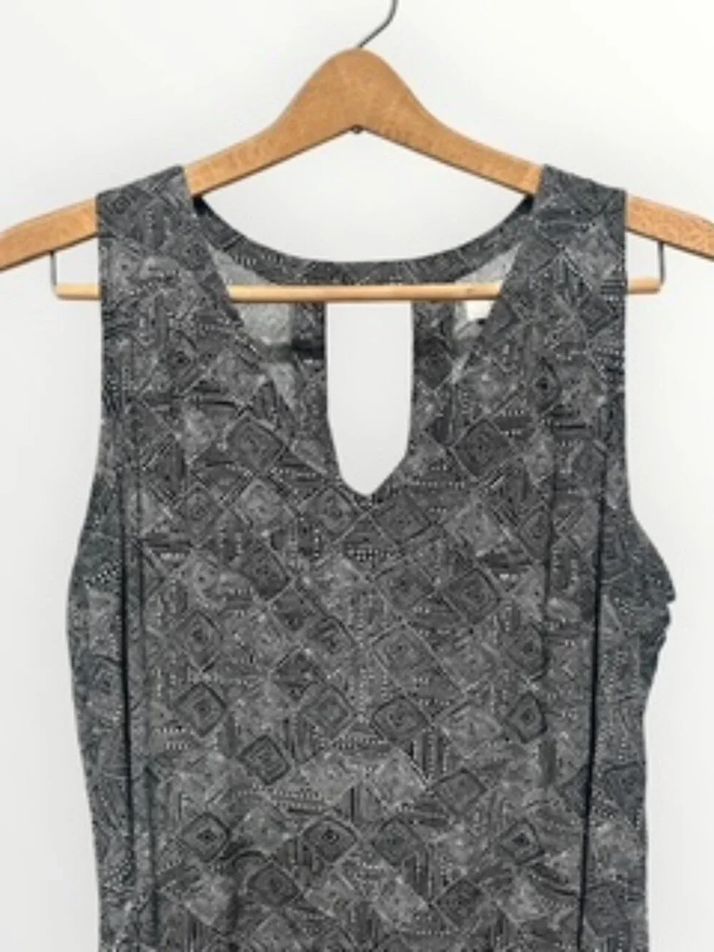 Old Navy Womens Shift Dress Sleeveless Geometric Shape Black & White Size LG